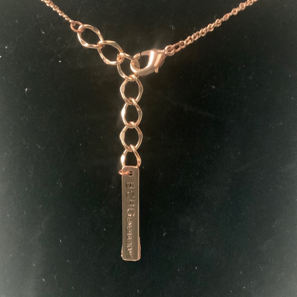 BCBGeneration Love Script Necklace in Rose Gold (New in box) - Picture 2 of 3